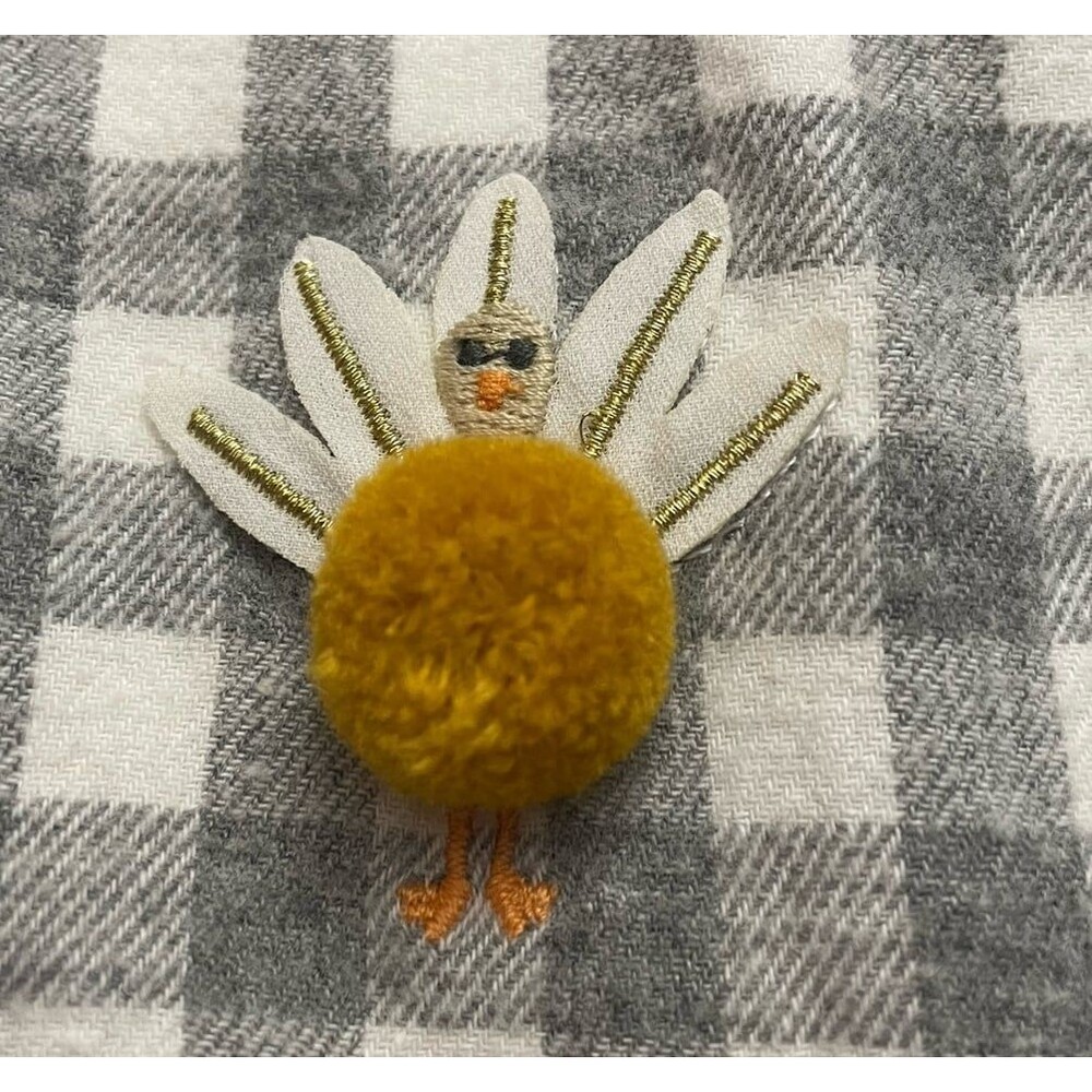 Mud Pie Thanksgiving Turkey Baby Girl Romper Outfit, Size 0-3 months - Picture 3 of 5
